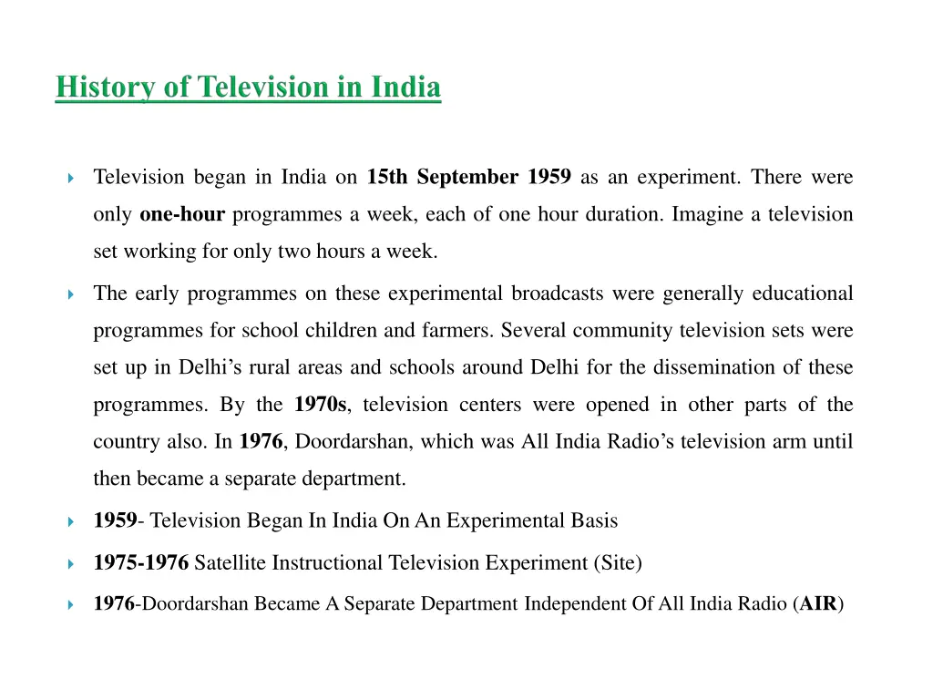 television began in india on 15th september 1959