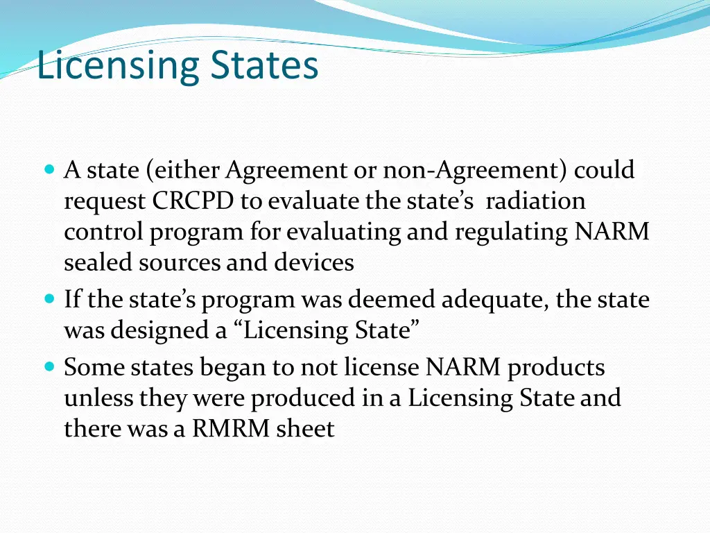 licensing states