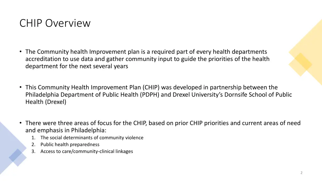 chip overview