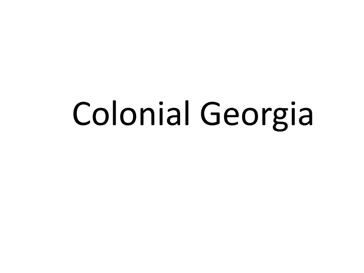 colonial georgia