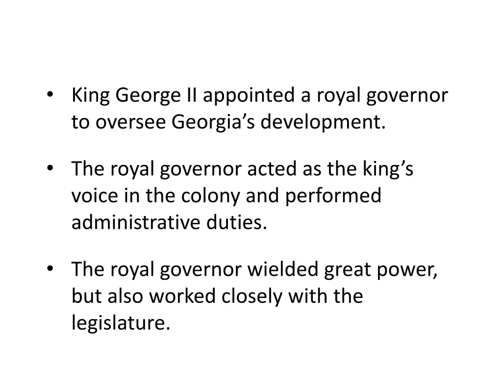 king george ii appointed a royal governor