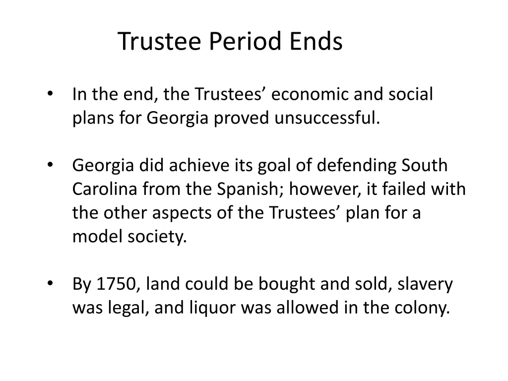 trustee period ends