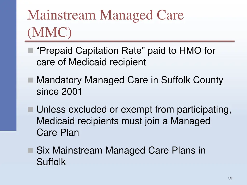 mainstream managed care mmc