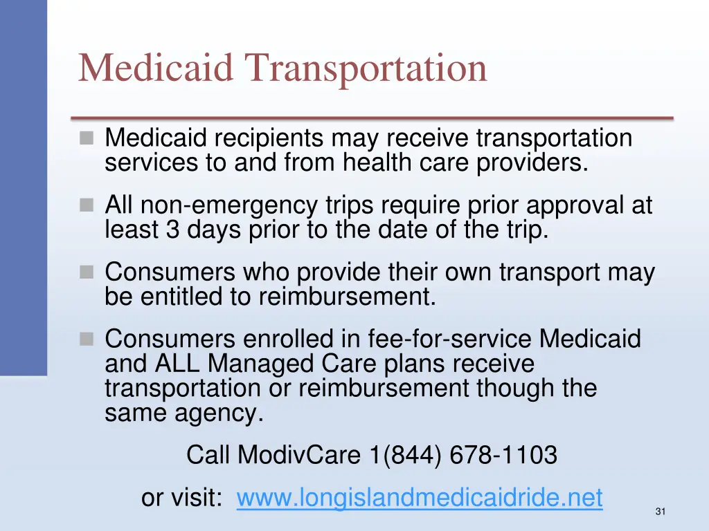 medicaid transportation