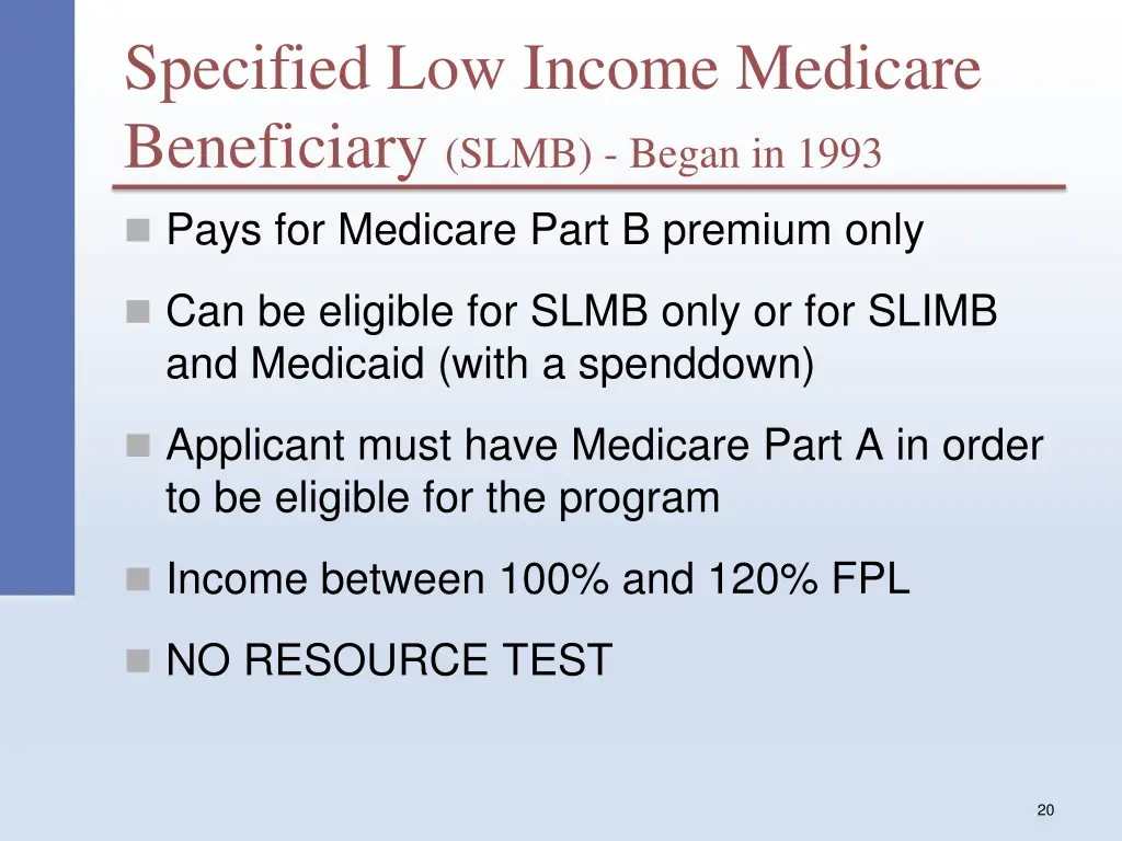 specified low income medicare beneficiary slmb