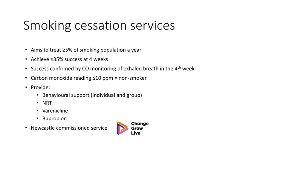 smoking cessation services