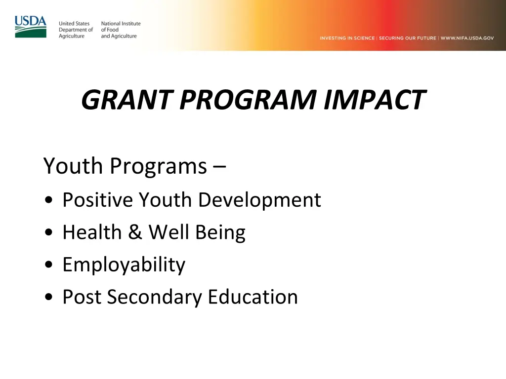 grant program impact