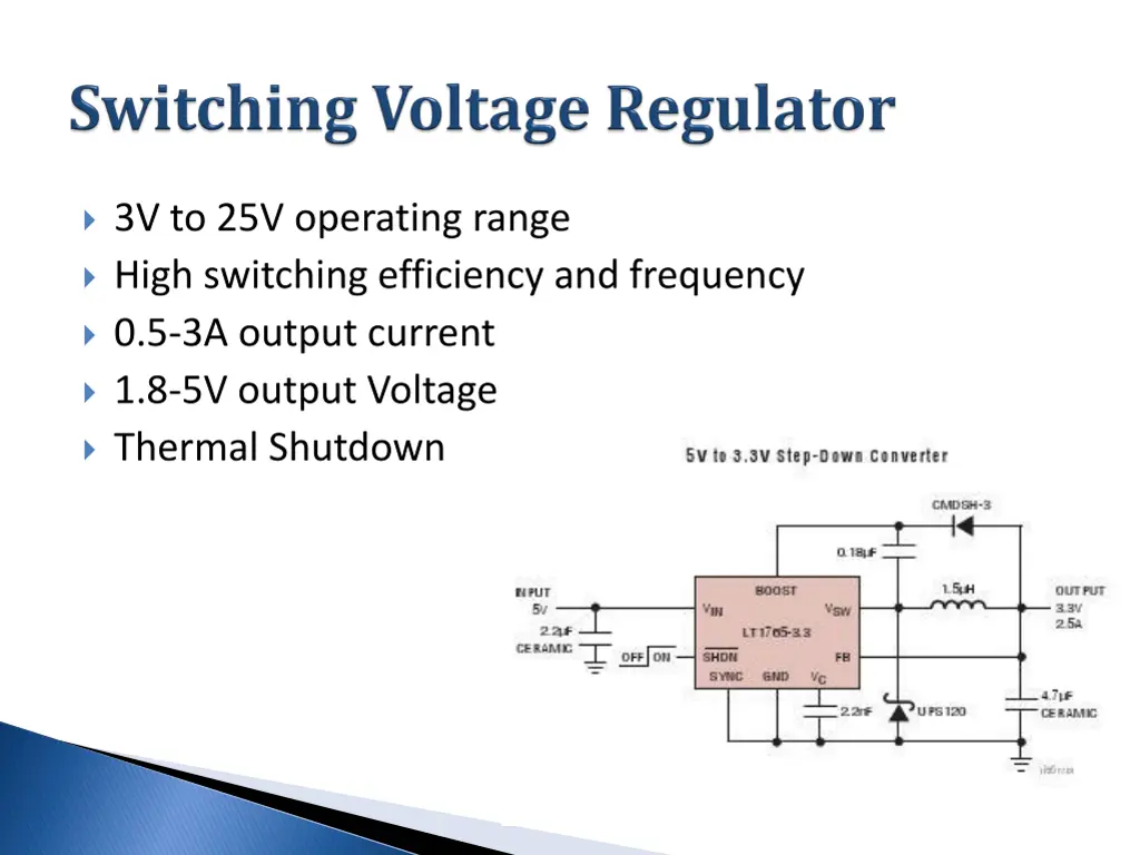 3v to 25v operating range high switching