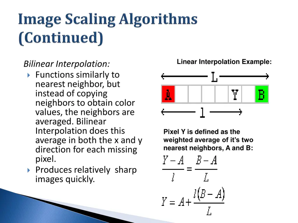 linear interpolation example