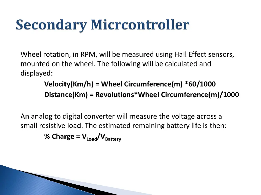 wheel rotation in rpm will be measured using hall