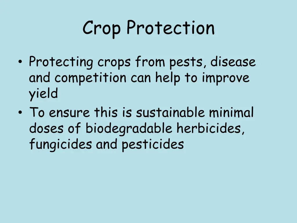 crop protection