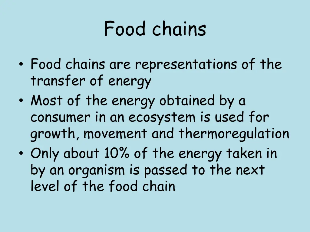 food chains