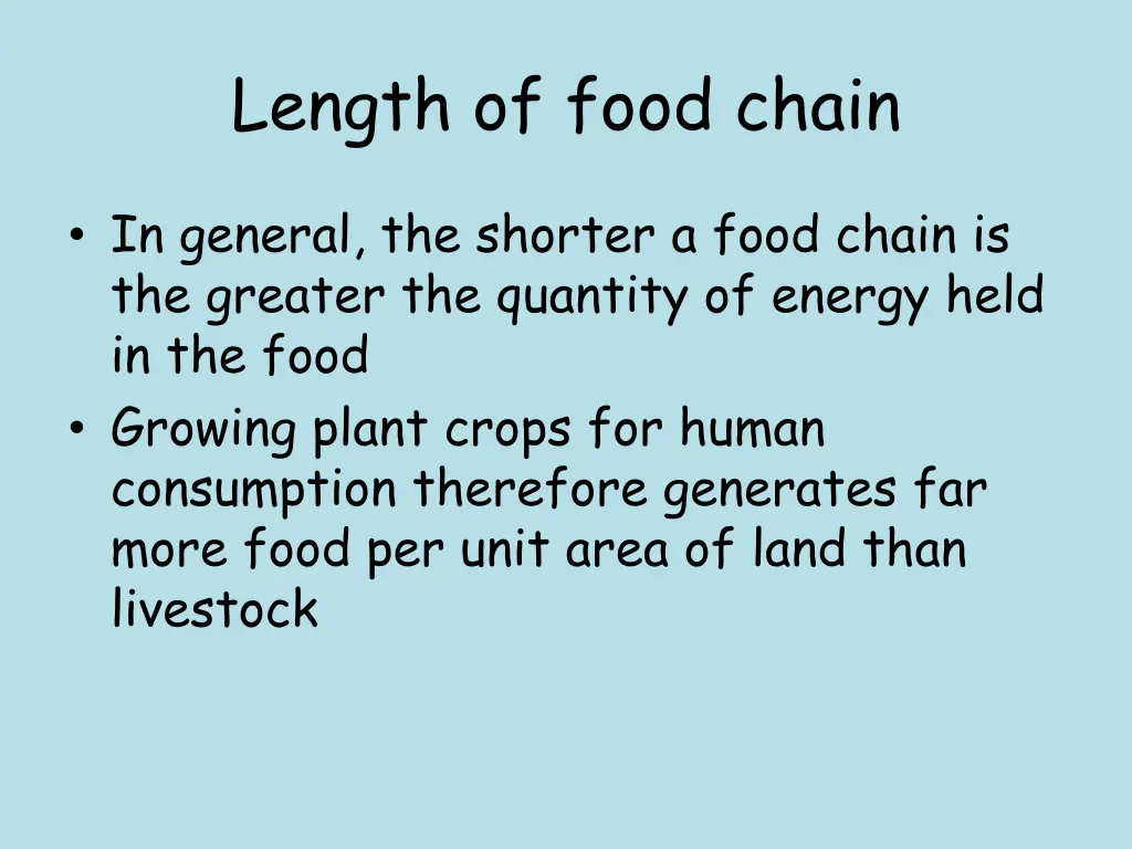 length of food chain