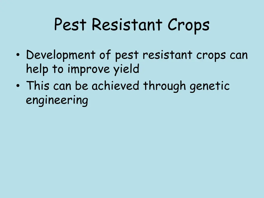 pest resistant crops