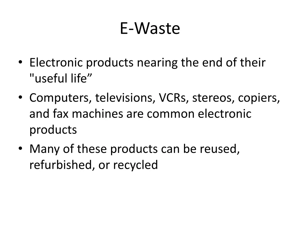 e waste