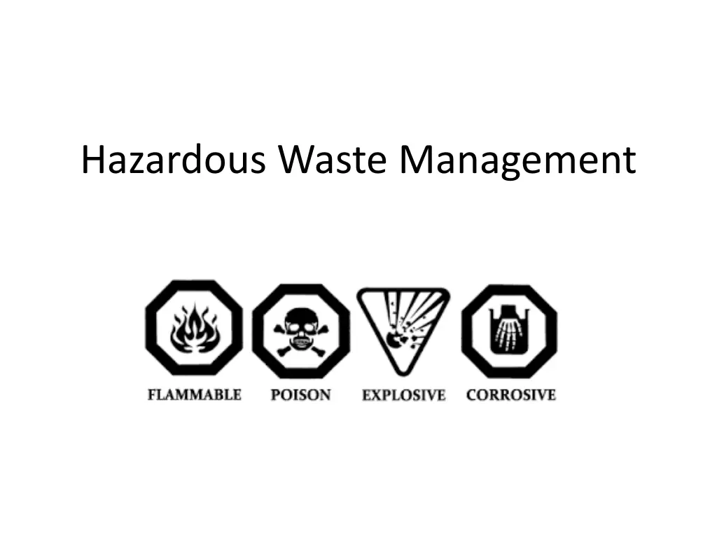 hazardous waste management