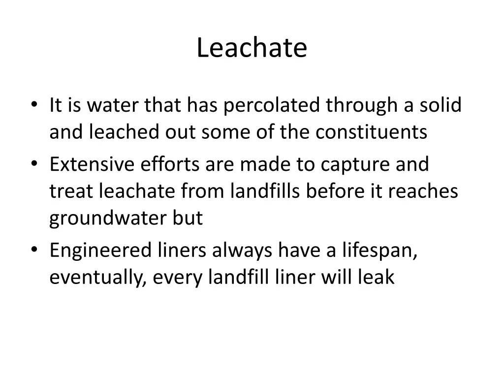 leachate