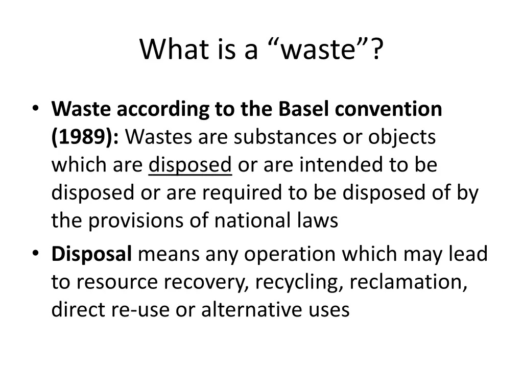 what is a waste