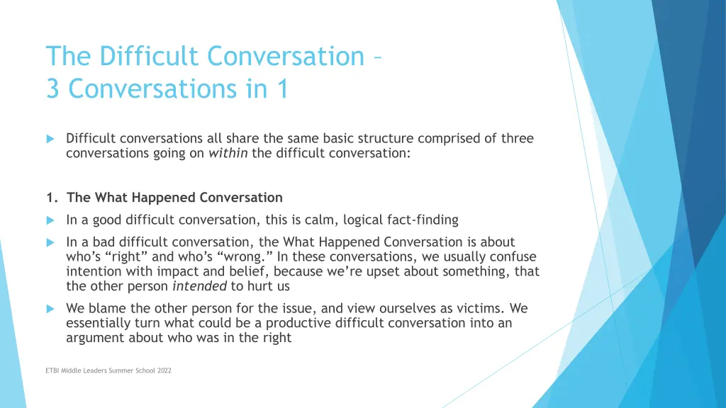 the difficult conversation 3 conversations in 1