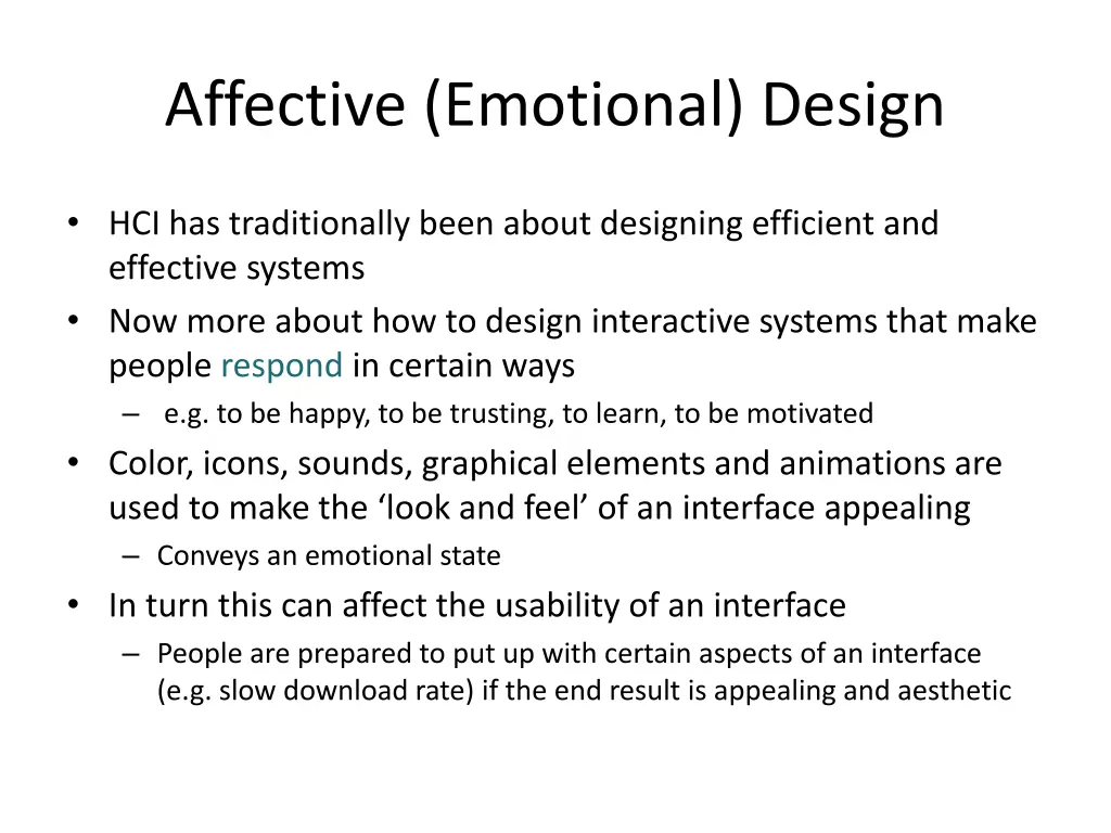 affective emotional design