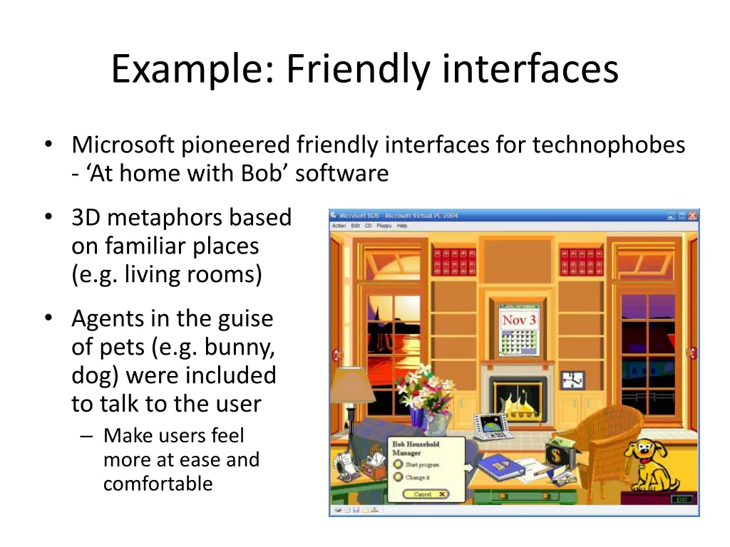 example friendly interfaces