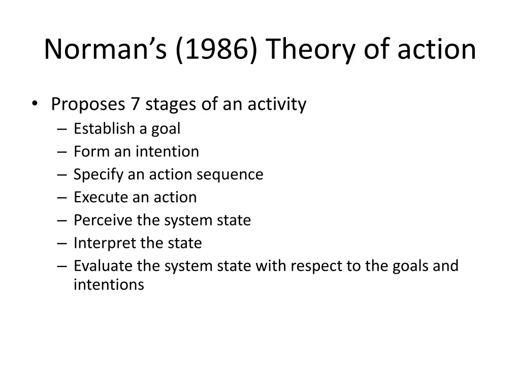 norman s 1986 theory of action