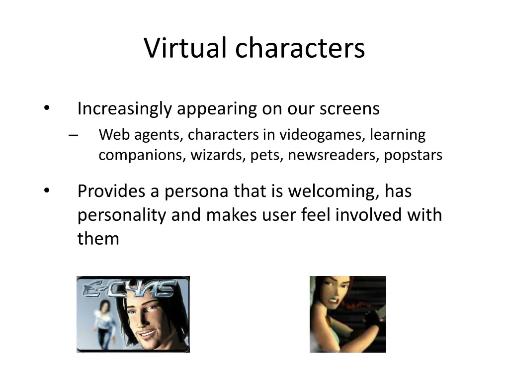 virtual characters