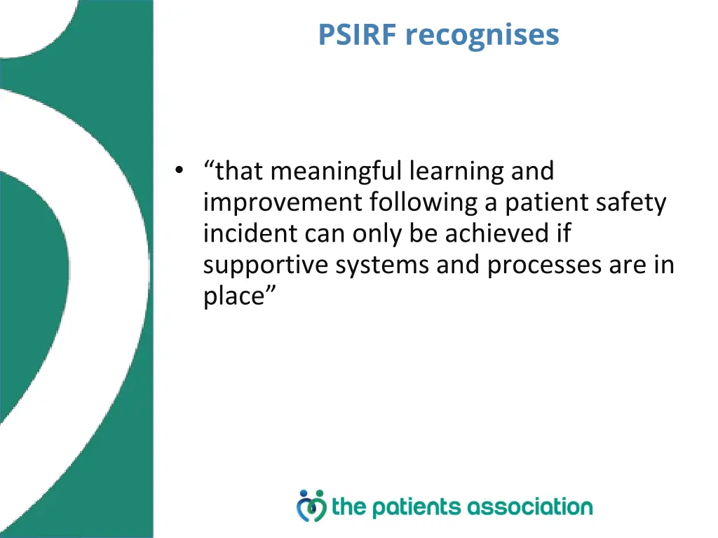 psirf recognises