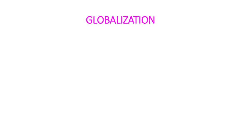 globalization globalization