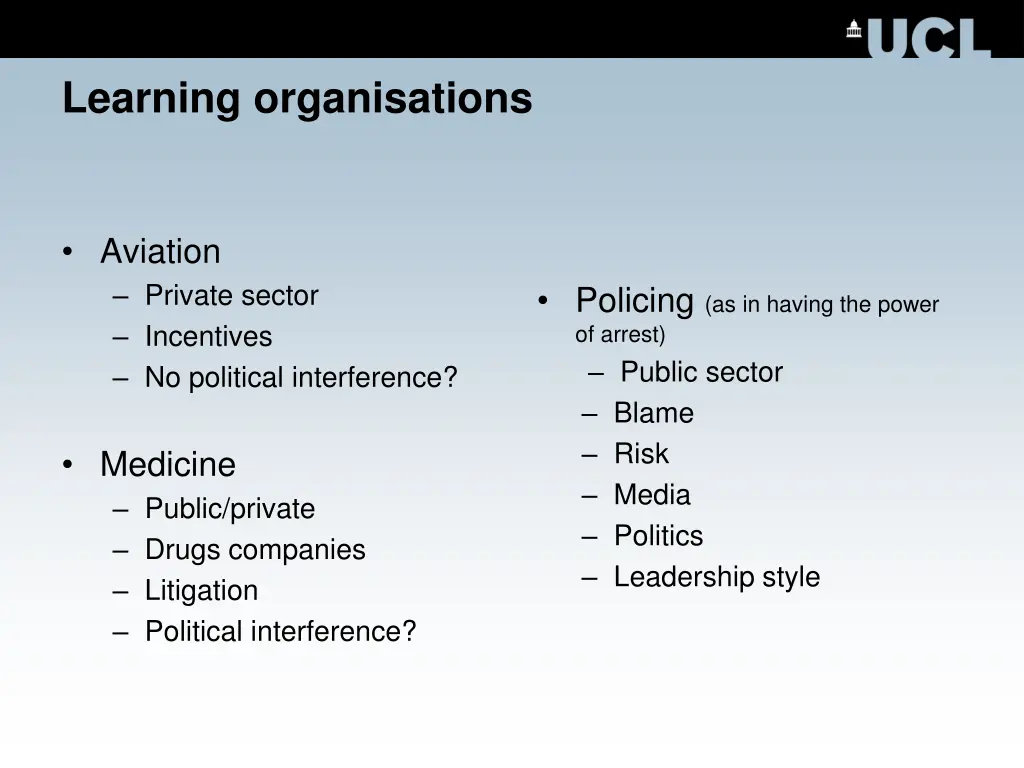 learning organisations