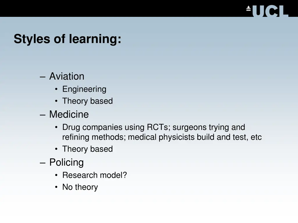 styles of learning