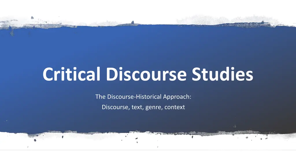 critical discourse studies