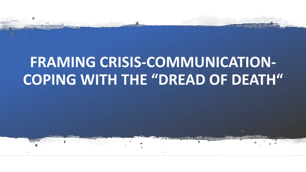 framing crisis communication coping with