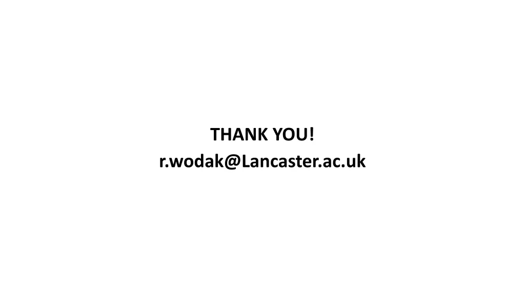 thank you r wodak@lancaster ac uk