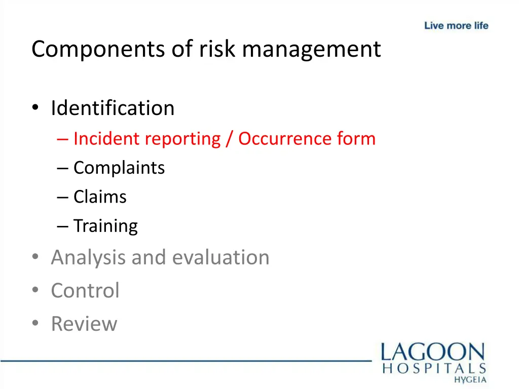 components of risk management 1