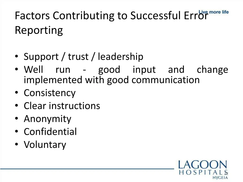 factors contributing to successful error reporting 1