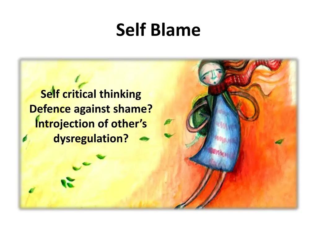 self blame