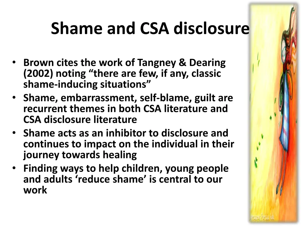 shame and csa disclosure