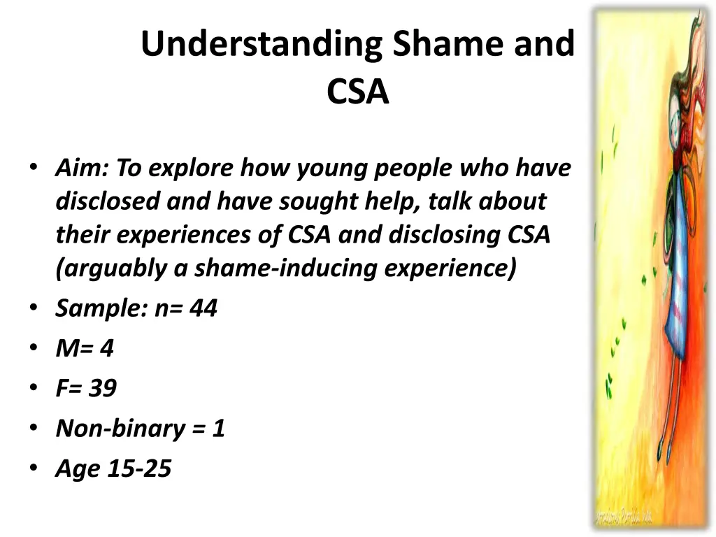 understanding shame and csa