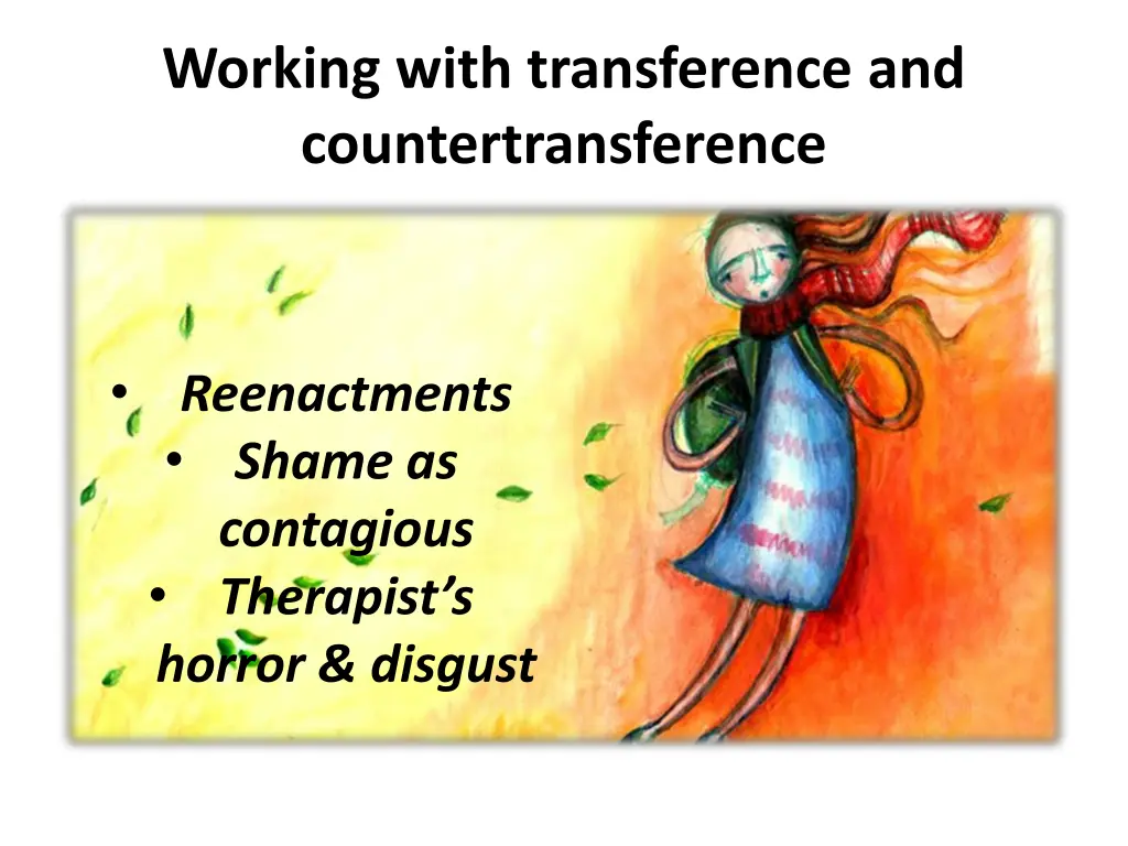 working with transference and countertransference