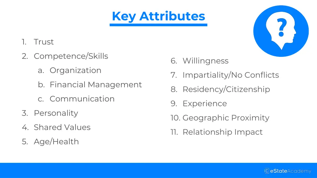 key attributes