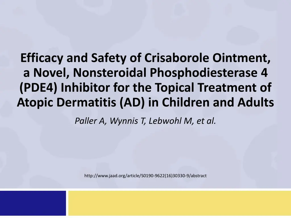 efficacy and safety of crisaborole ointment