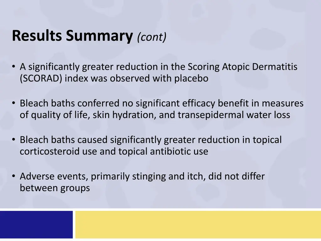 results summary cont 2