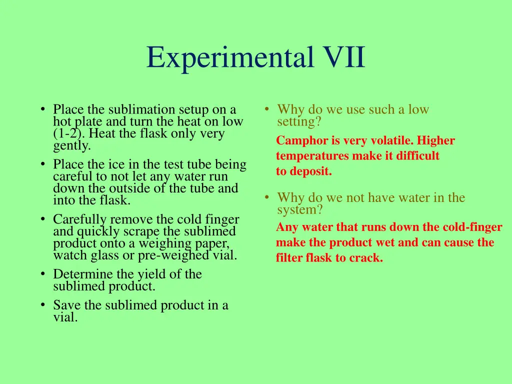 experimental vii