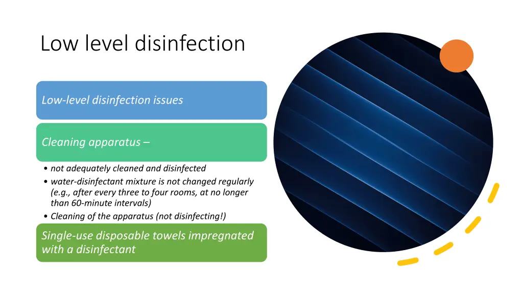 low level disinfection