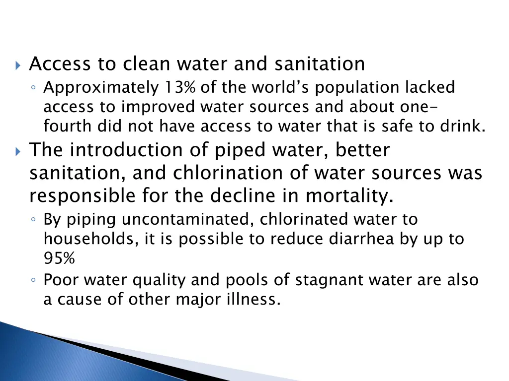 access to clean water and sanitation