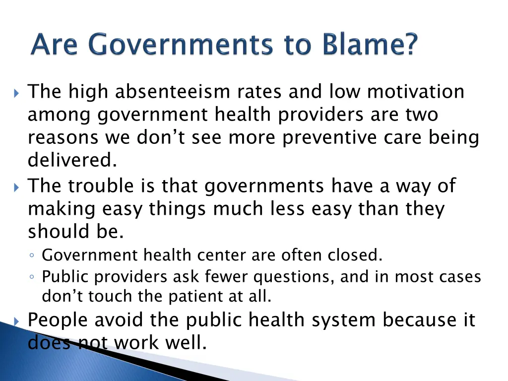 the high absenteeism rates and low motivation