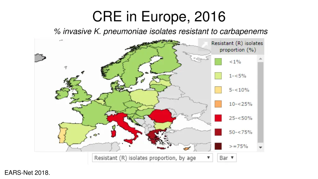 cre in europe 2016 invasive k pneumoniae isolates