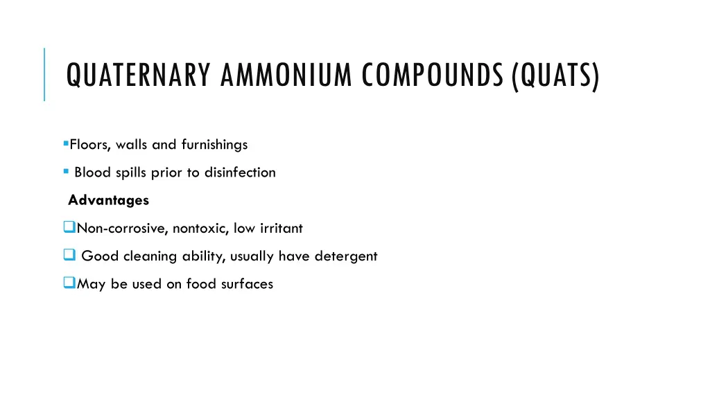 quaternary ammonium compounds quats