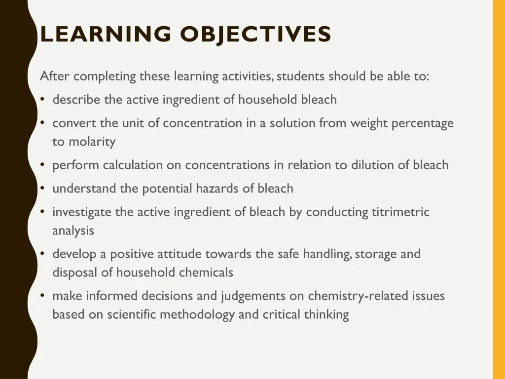 learning objectives